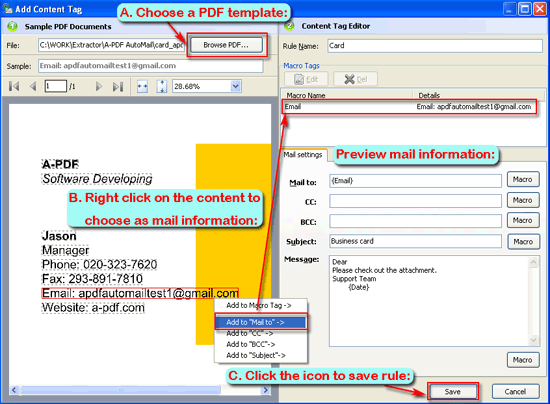 a-pdf automail add rule